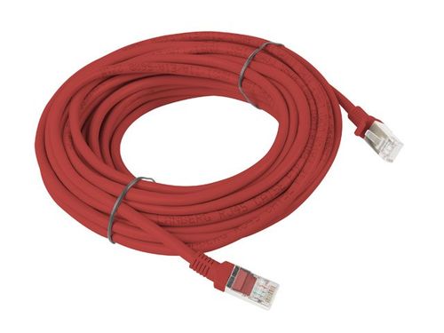 PATCHCORD KAT.5E 10M CZERWONY FLUKE PASSED LANBERG na Arena.pl