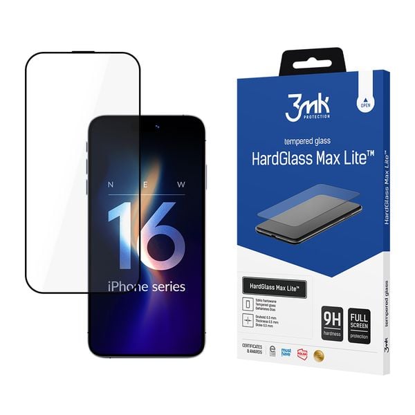 apple iphone 16 pro - 3mk hardglass max lite black zdjęcie 3