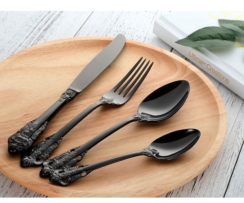 Sztućce - NEW DESIGN -4 Szt - Czarne - HIT na Arena.pl