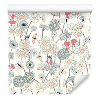 Tapeta na korytarz dzikie kwiaty polne motyle