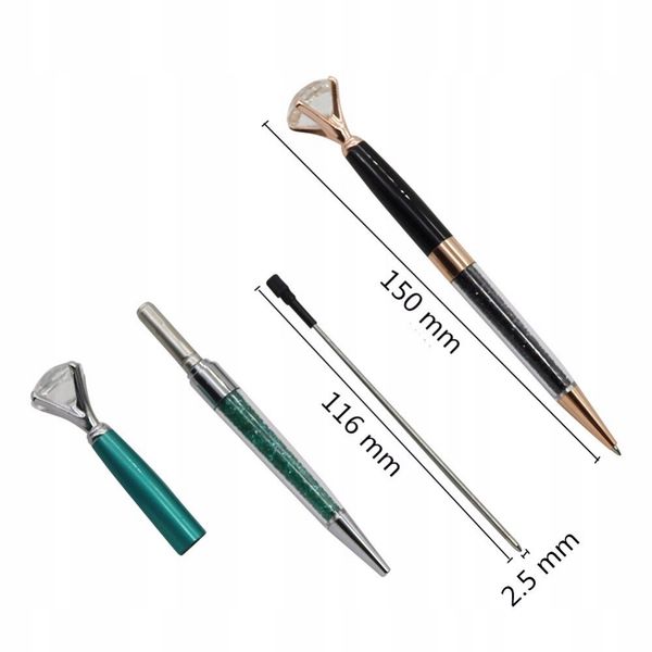 długopis Z DIAMENTEM i KRYSZTAŁKAMI biały damski zdjęcie 6