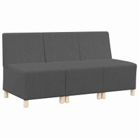 Modułowa sofa bez podłokietników 3 pcs ciemno szary