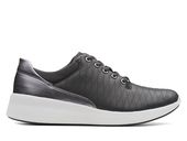 Clarks Półbuty damskie - Un Alfresco Lo - rozmiar 36 -czarne, skórzane buty