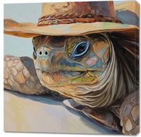 Obraz 100x100cm Żółwi Kapelusznik