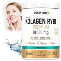 KOLAGEN RYBI 10000 mg Premium STAWY SKÓRA WŁOSY PAZNOKCIE Hialuron Wit C D3