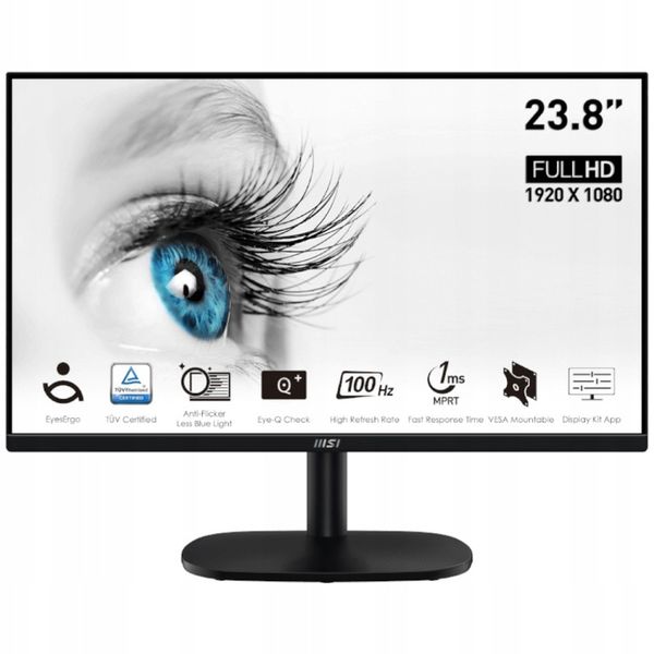 Monitor 23,8" MSI PRO MP245V | 1920x1080 (FHD) | 100Hz | 1ms | VA | 16:9 | zdjęcie 1