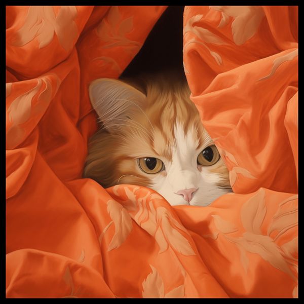 Plakat 50x50cm Ukryty Kot zdjęcie 2