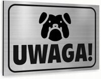 Tabliczka znak informacyjny 40x30 UWAGA ZŁY PIES Dibond DOWOLNY NAPIS