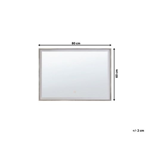 Lustro Ścienne Led 60 X 80 Cm Srebrne Argens na Arena.pl