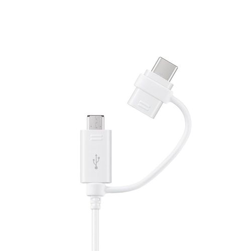 Kabel przewód Samsung Combo USB-A - micro USB i USB-C 1.5m - biały na Arena.pl