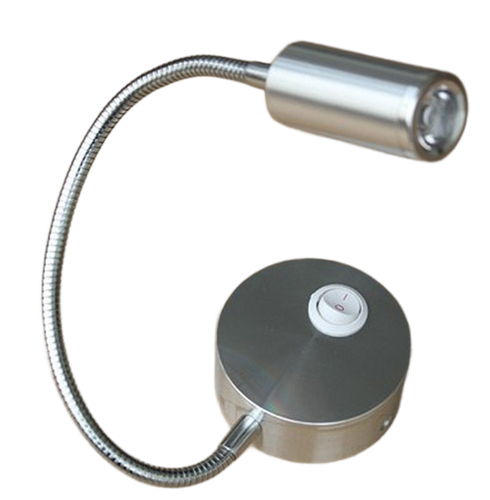 Srebrna lampka FLEXI nocna do czytania do sypialni Kiniet LED 3W Wobako na Arena.pl