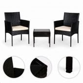 KOMPLET MEBLI OGRODOWYCH MULTIGARDEN STAL TECHNORATTAN SZKŁO