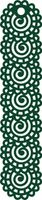 A7 Zawieszka dekor ozdoba ażurowa zielona18x90 cm