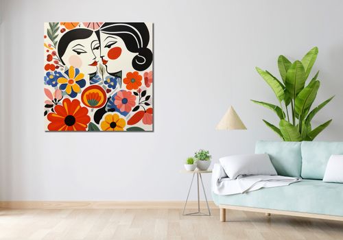 Obraz 100x100cm Kwiatowy Romans na Arena.pl
