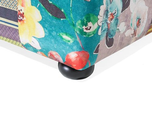 Sofa 3-osobowa patchworkowa żółta CHESTERFIELD na Arena.pl