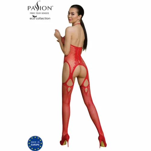 passion eco collection bodystocking bs013 czerwony, ekologiczny na Arena.pl