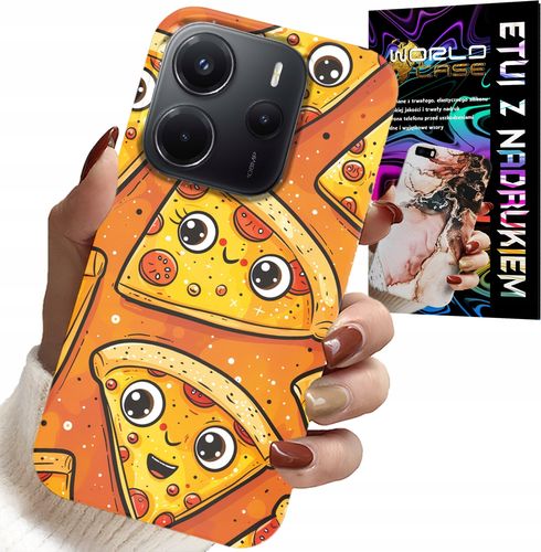 ETUI DO XIAOMI NOTE 14 4G - SŁODKIE UŚMIECHNIĘTE PIZZE CASE + SZKŁO na Arena.pl