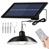 LAMPA SOLARNA ŻYRANDOL SUFITOWY LED WISZĄCY Z CZUJNIKIEM ZMIERZCHU + PILOT