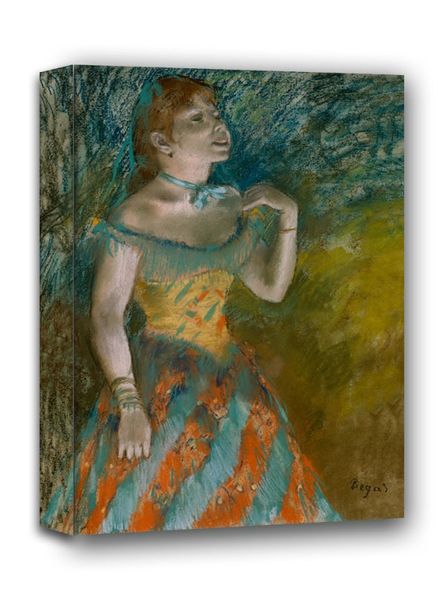 The Singer in Green, Edgar Degas - obraz na płótnie 20x30 cm zdjęcie 1