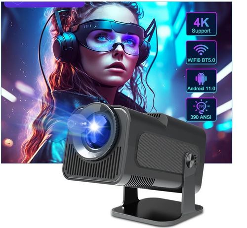 PROJEKTOR RZUTNIK ANDROID TV WIFI FULL HD PRZENOŚNY SMART MINI LED OBROTOWY na Arena.pl