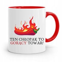 Kubek Czerwony Prezent Dla Chłopaka Gorący Towar! Z Nadrukiem Ze Zdjęciem