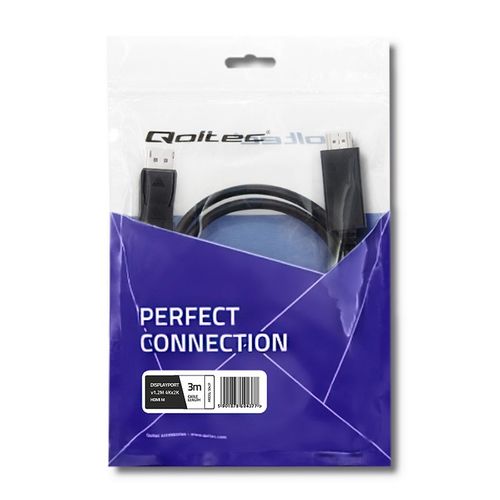 Qoltec DisplayPort v1.1 męski | HDMI męski | 4K | 3m na Arena.pl