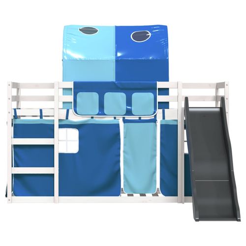 Łóżko na antresoli, ze zjeżdżalnią i zasłonkami, 90x190 cm na Arena.pl