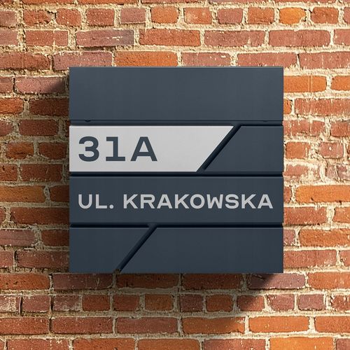 SKRZYNKA POCZTOWA NA LISTY POCZTĘ ANTRACYT + NAPIS Z ADRESEM ULICA NUMER na Arena.pl