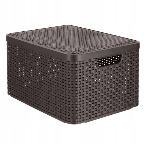 Koszyk z pokrywą brąz 30L CURVER STYLE L PUDEŁKO na Arena.pl