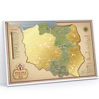 Mapa zdrapka "Travel Map™ Polska Pielgrzyma" | 1DEA.me
