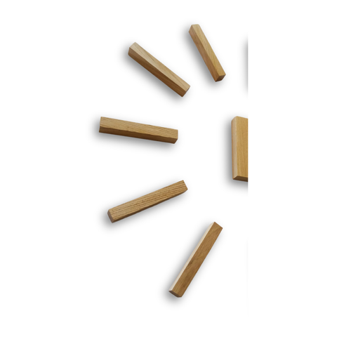 Zegar Ścienny Drewniany 3D Przyklejany Duży 90 cm Parlan Dębowy Do Salonu na Arena.pl