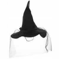 Kapelusz Czapka Czarownicy Wiedźmy Halloween Karnawał Impreza Cosplay czarn