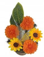 Stroik na grób cmentarz sztuczne kwiaty kompozycja STANPOL