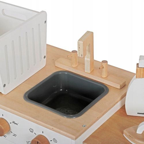 DREWNIANA PRALKA XXL - Z ŻELAZKIEM, KOSZEM, UMYWALKĄ - PRANIE MONTESSORI na Arena.pl