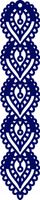 A8 Zawieszka dekor ozdoba ażurowa granat 18x90 cm