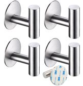 Haczyki łazienkowe zestaw wieszaków 4szt srebrne samoprzylepne