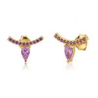 Kolczyki Ze Stali Szlachetnej Pozłacanej Kst2182Fio