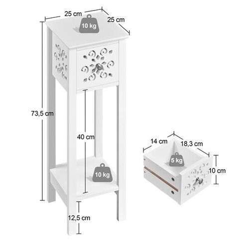 Nowoczesny zestaw 2 stolików nocnych drewniane komod na Arena.pl