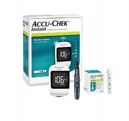 Glukometr Accu-Chek Instant mg/dL NOWY zestaw paski nakłuwacz lancety zdjęcie 4