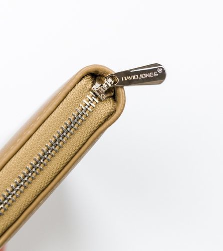 duży portfel damski w kształcie piórnika z gładkiej eko skóry - david jones na Arena.pl