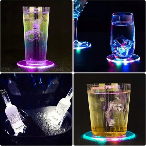 Podstawka Naklejka LED pod Butelkę Szklankę Kubek Zestaw 10 szt. na Arena.pl