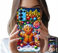 ETUI DO OPPO RENO5 4G 5G - PIERNIK, CUKIERKOWE WZORY ŚWIĘTA + SZKŁO