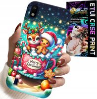 ETUI DO SAMSUNG A10 - RENIFER Z PIERNIKIEM MERRY CHRISTMAS