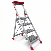 Drabina aluminiowa schody schodki magazynowe FARAONE SGP04.P.17 - 2,98 m