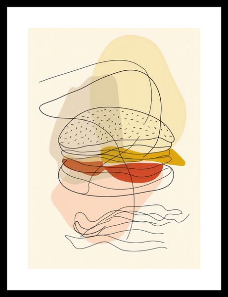 Plakat 25x35cm Cieniutki Burger zdjęcie 3