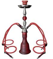 Czerwona Duża Shisha Szisza Fajka Wodna Hookah 4 Węże Wysokość 52 cm Eldoro
