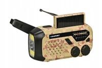 RADIO PRZENOŚNE SOLARNE ALARMOWE Z KORBĄ BLAUPUNKT DYNAMO Z LATARKĄ SOS