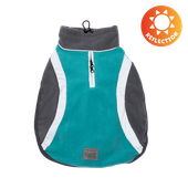 Kurtka polarowa dla psa i z odblaskiem niebieska 20-26-36cm 1,5-3 kg