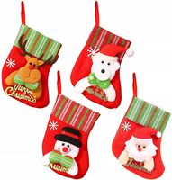 SKARPETA SKARPETKA NA PREZENTY KOMINEK RÓŻNE WZORY MIKOŁAJA ŚWIĄTECZNA 4SZT