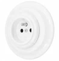 Gniazdko Gniazdo ceramiczne podtynkowe białe retro